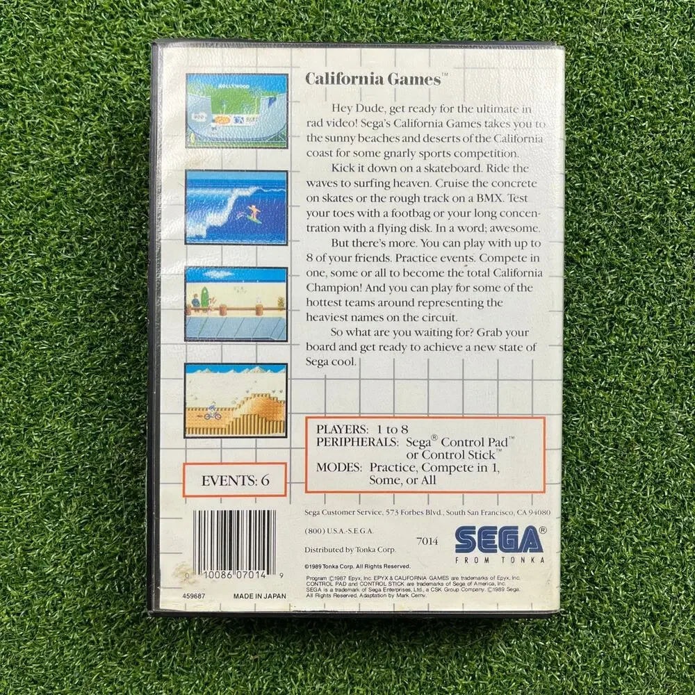 California Games Sega Master System Game and Case no Manual TESTED
